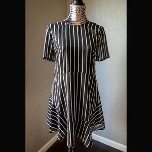 🔥3/$12 Asos Sheer Striped Dress w Slip Sz 6 - XS